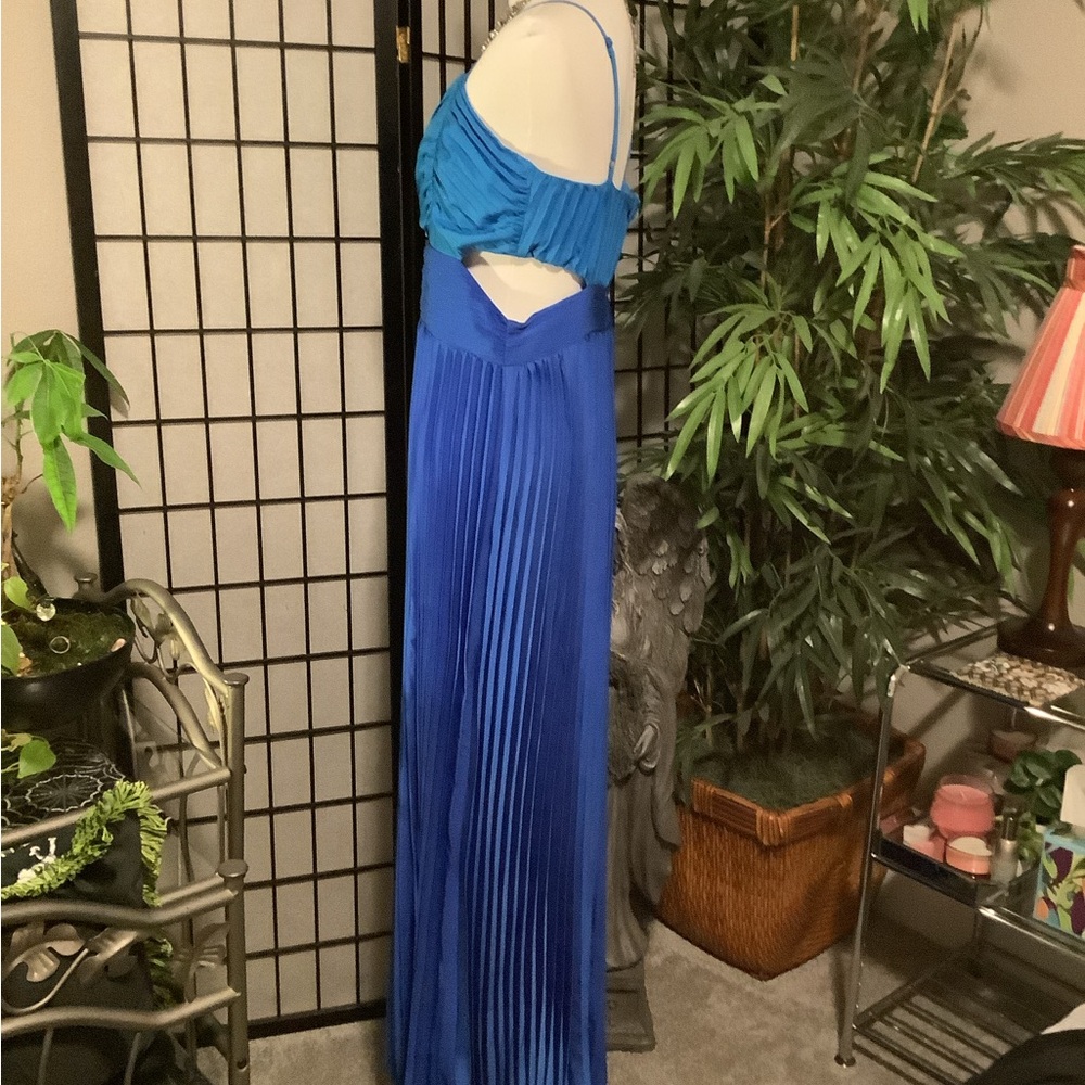 Express - blue, cutout maxi dress, sz 10 - Picture 3 of 6